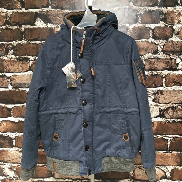 Naketano Other - Naketano Coat Parka Blue Hood Fleece Lined New XXL